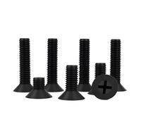 WENH M2 M2.5 M3 M4 M5 M6 M8 plástico negro Cruz Nylon cabeza plana máquina roscado tornillo aislante perno avellanado(Black nylon screw,M3X10(100pcs))