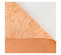 WENH Papel De Regalo Arrugado De Doble Capa, Engrosado, Monocromático, Regalo De Bricolaje, Un Paquete De Cinco, 23.2x23.2in(Orange)