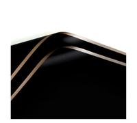 WENH Papel for envolver flores rosas con borde dorado de 20 piezas, película de embalaje for flores, papel de regalo for ramo de floristería(Black)