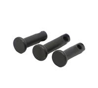 WENH Pasador cilíndrico de cabeza plana de acero negro con pasador de horquilla M4 M5 M6 M8 M10 M12 GB882(M10 2pcs,45mm)