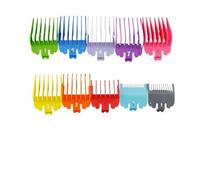 WENH Peine de límite de clippe de pelo profesional, peines guía de corte, 8/10 Uds., 1,5/3/4, 5/6/10/13/19/25MM, juego de accesorios de peluquero (Color : 10pcs color)