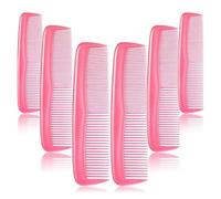 WENH Peines de bolsillo for hombres, peine de corte de 5 pulgadas con dientes anchos y finos, peine profesional de plástico negro for corte de pelo de barbero, 50 Uds.(50pcs pink)