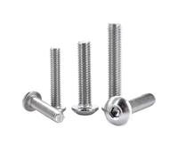 WENH Perilla de acero inoxidable M2 M2.5 M3 M4 M5 M6 M8 304, tornillos de cabeza de botón hexagonal, tornillos Allen for muebles, tornillos for y coche L = 3-60mm(10mm,M5 (30PCS))