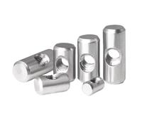 WENH Pernos de barril de acero inoxidable M4 M5 M6 304, pasador cilíndrico, martillo de agujero cruzado, tuerca integrada for accesorios de muebles de madera((5Pcs) M5x14mmx8)