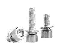 WENH Tornillo hexagonal con tapa hueca, tornillo Sem con arandela, junta de resorte, montaje de perno de acero inoxidable, M2, M2.5, M3, M4, M5, M6, M8, M10, M12(M8x18(5pcs))