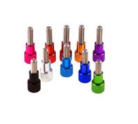 WENH Tornillo moleteado de acero inoxidable de aleación de aluminio con pomo de agarre manual, perno escalonado M5, longitud 6-100 mm(Bright Silver,M5xL 75mm-(3pcs))