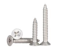 WENH Tornillos autorroscantes de M1-M6, tornillos avellanados empotrados de cabeza plana de acero inoxidable 304, tornillo de madera for carpintería, 10 Uds.-55 Uds.(18mm,M4.2(20pcs))