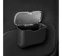 WENINETIES 1 Pieza Papelera Coche para Ford Focus EcoSport Kuga Mondeo Fiesta Puma, Cubo Basura Organizador Asiento Impermeable Cuero Accesorios Interior Contenedor Residuos,Black