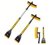 WENINETIES 1 Piezas Rasqueta Hielo Coche Rascador Hielo Coche con Escoba para Mitsubishi Space Star II (2013-), Rascador de Nieve Resistente Pala Quitanieves Pala Nieve,Yellow