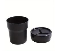 WENINETIES 1 Unidad Mini Papelera de Coche para Portavasos para BMW Série 1 (F70) 2024-2025, Universal para Auto, Basurero Vehículo Compacto y Portátil, Contenedor de Basura Negro