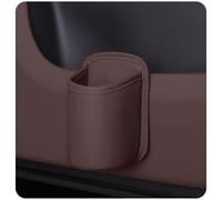 WENINETIES 2 Pieza Porta Vasos Coche para VW TAYRON AB 2025 5-Sitzer, Cuero PU Soporte Bebidas Organizador Asiento Elegante Soporte Puerta,Brown