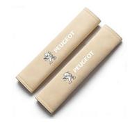 WENINETIES 2 Piezas Almohadillas para Cinturón de Seguridad de Coche para Peugeot Partner II Tepee 2008-2012, Protector Cinturón de Seguridad para Niños y Adultos,Beige