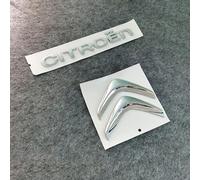 WENINETIES 2 Piezas Pegatina Emblema Coche para Citroen C4 C1 C5 C3 C6 C4L C-Elysee VTS DS3 DS4 DS5 DS6, Calcomanía de Metal con Logotipo 3D Cromado Badge Sticker Accesorios Tuning Regalo,Silver