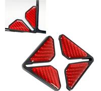 WENINETIES 2 Piezas Protector Esquina Puerta Coche para Ford Grand Tourneo Connect AB 5/2022, Pegatina Anticolisión PVC, Tira Protección Borde Anti-Arañazos Fibra de Carbono,Red