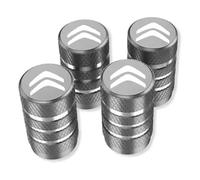 WENINETIES 4 Piezas Tapas de Válvula de Coche para Citroen C4 SpaceTourer 2018-, Tapones de Válvula de Aleación de Aluminio Tapas de Cubierta de Polvo,Grey