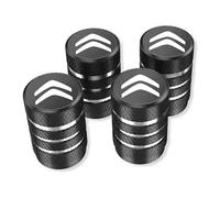 WENINETIES 4 Piezas Tapas de Válvula de Coche para Citroen DS3 / DS DS3 2009-2016, Tapones de Válvula de Aleación de Aluminio Tapas de Cubierta de Polvo,Black