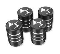 WENINETIES 4 Piezas Tapas de Válvula de Coche para DS 9 E-Tense 2020-, Tapones de Válvula de Aleación de Aluminio Tapas de Cubierta de Polvo,Black
