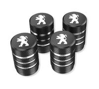 WENINETIES 4 Piezas Tapas de Válvula de Coche para Peugeot 2008 II Active/2008 GT/2008 Active Business 2019-2024, Tapones de Válvula de Aleación de Aluminio Tapas de Cubierta de Polvo,Black