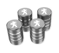 WENINETIES 4 Piezas Tapas de Válvula de Coche para Peugeot 3008 I 2013-2016, Tapones de Válvula de Aleación de Aluminio Tapas de Cubierta de Polvo,Grey