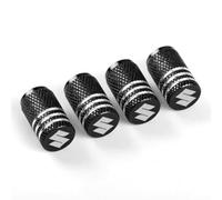 WENINETIES 4 Piezas Tapas de Válvula de Coche para Suzuki Celerio II 2014-2021 2020, Tapones de Válvula de Aleación de Aluminio Tapas de Cubierta de Polvo,Black