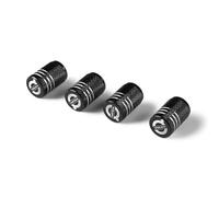 WENINETIES 4 Piezas Tapas de Válvula de Coche para Volvo V60 2020-2023, Tapones de Válvula de Aleación de Aluminio Tapas de Cubierta de Polvo,Black