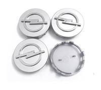 WENINETIES 4 Piezas Tapas Llantasl para Opel Frontera 2024-, Cubierta Centro de Rueda Llantas Buje Tapas Rueda de Centro Tapacubos para Coche,O.D-60MM-Silver