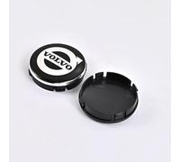 WENINETIES 4 Piezas Tapas Llantasl para Volvo S60 Plug-In Hybrid 2025, Cubierta Centro de Rueda Llantas Buje Tapas Rueda de Centro Tapacubos para Coche,O.D-64MM-B