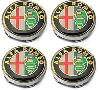 WENINETIES 4 Piezas Tapas para Llantas para Alfa Romeo Mito Giulietta 156 159 Giulia 8C GT 147 Tonale, Centro De Rueda Tapa Buje Tapabujes Tapas Centrales De Rueda Tapones De Rueda,O.D-60mm
