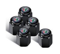 WENINETIES 4 Piezas Tapones de Válvula de Coche para Alfa Romeo 159 Giulietta Giulia 147 156 Mito, Tapones Rueda Coche Tapón de Válvula Automotriz Válvulas Neumáticos Coche