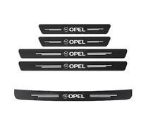 WENINETIES 5 Piezas Protector de Umbral de Puerta de Coche para Opel Insignia A Sports Tourer 2009-2017, Fibra de Carbon Decoración Estribos Bienvenidos Guardias Placa Pedal