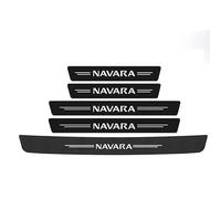 WENINETIES 5 Piezas Protector Umbrales Puertas de Coche para Nissan Navara D40 2012, Carbono Anticolisión Protección Antiarañazos Protector para Paragol PES Trasero