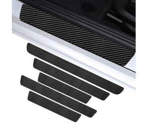 WENINETIES 5 Umbral Puerta Tira para Polestar 2 I 2020-2025 | Material de Fibra de Carbono Premium Resistencia A Los Arañazos Fácil Instalación Adhesiva Protección de Puerta A Medida