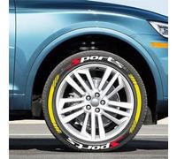 WENINETIES 8 Pegatinas de Neumáticos para Audi Q2 Q3/RS Q3 Q4 Q5 SQ5 Q6 SQ6 Q7 SQ7 Q8 SQ8/RS e-Tron GT, Letras de Rendimiento Kit de Rotulación Ruedas Tuning Sport Diseño Personalización Gráfica