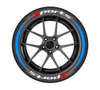 WENINETIES 8 Pegatinas de Neumáticos para Audi Q2 Q3/RS Q3 Q4 Q5 SQ5 Q6 SQ6 Q7 SQ7 Q8 SQ8/RS e-Tron GT, Letras de Rendimiento Kit de Rotulación Ruedas Tuning Sport Diseño Personalización Gráfica