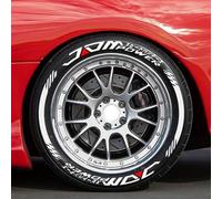 WENINETIES 8 Pegatinas de Neumáticos para Porsche 934/5/935 (Moby Dick), Letras de Rendimiento Kit de Rotulación Ruedas Tuning Sport Diseño Personalización Gráfica,8*JDM + 8*White Stripes