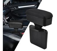 WENINETIES Caja de Almacenamiento Apoyabrazos para Citroen C3-XR 2019-2023, Consola Central Soporte Codo Cojín Interior Cuero PU Negro Duradero