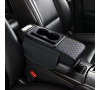 WENINETIES Cojín Reposabrazos Coche para Ford Focus Fiesta Kuga Fusion Edge ST-Line S-MAX ST, Espuma Memoria Cuero PU Impermeable Antirayaduras Protector Consola Central,B