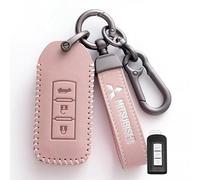 WENINETIES Funda para Llave de Coche para Mitsubishi Eclipse Cross Bj. AB 2018, Protección Total Anticaídas y Antiarranones Regalo Ideal para Hombre Coche Accesorios,Pink-A