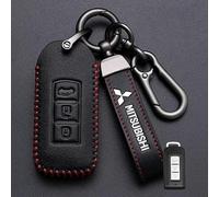 WENINETIES Funda para Llave de Coche para Mitsubishi Eclipse Cross PHEV Hybrid 2021 2022 2023+, Protección Total Anticaídas y Antiarranones Regalo Ideal para Hombre Coche Accesorios,Black-A