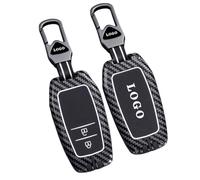 WENINETIES Funda para Llave de Coche para Toyota Proace Double Cabine 2013-2016 Minivan, Protector Anti-Rayas con Textura de Fibra de Carbono,Funda Protectora para Llave