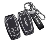 WENINETIES Funda para Llave de Coche para Toyota Proace Double Cabine 2013-2016 Minivan, Protector Anti-Rayas con Textura de Fibra de Carbono,Funda Protectora para Llave