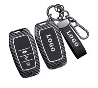 WENINETIES Funda para Llave de Coche para Toyota Proace Double Cabine 2013-2016 Minivan, Protector Anti-Rayas con Textura de Fibra de Carbono,Funda Protectora para Llave