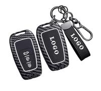 WENINETIES Funda para Llave de Coche para Toyota Proace Double Cabine 2013-2016 Minivan, Protector Anti-Rayas con Textura de Fibra de Carbono,Funda Protectora para Llave