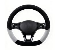 WENINETIES Funda para Volante de Coche para Toyota Proace City SWB 2020-, Cubierta De Volante De Felpa Invierno Elástica y Cálida para Coche en Invierno,Grey-D-Type