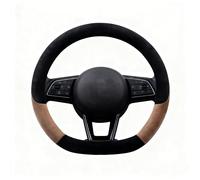 WENINETIES Funda para Volante de Coche para Toyota Proace City SWB 2020-, Cubierta De Volante De Felpa Invierno Elástica y Cálida para Coche en Invierno,Brown-D-Type