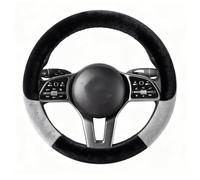 WENINETIES Funda para Volante de Coche para Toyota Proace City SWB 2020-, Cubierta De Volante De Felpa Invierno Elástica y Cálida para Coche en Invierno,Grey-O-Type