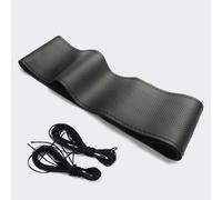 WENINETIES Funda Volante Coche para VW Golf 4 5 Passat b8 b5 VW R Linie Sharan Polo Tiguan GTI, Cubierta de Volante de Cuero 37-38cm, Antideslizante,Black-1