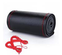 WENINETIES Funda Volante Coche para VW Golf 4 5 Passat b8 b5 VW R Linie Sharan Polo Tiguan GTI, Cubierta de Volante de Cuero 37-38cm, Antideslizante,Red-3