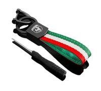 WENINETIES Llavero Coche para Abarth 500 595 695 Coppa Coppone, Funda para Llave Caja de Llaves Llavero Llavero Acero Inoxidable Regalo Hombre y Mujer,A