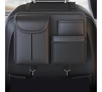 WENINETIES Organizador de Asiento de Coche para Seat Leon 5F Mk3 2013-2021, Negro, Protector de Respaldo Bolsa de Almacenamiento Impermeable, Accesorio Interior, 1 Pieza